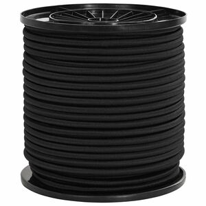 vidaXL Bungee &scaron;ňůry 4 mm Čern&aacute; PP a guma
