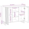 vidaXL Komoda B&iacute;l&aacute; 90 x 33 x 75 cm masivn&iacute; mangovn&iacute;kov&eacute; dřevo