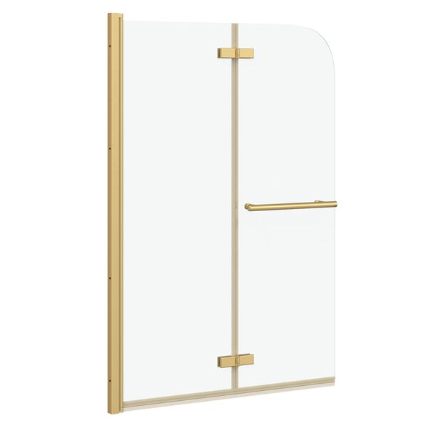 vidaXL Z&aacute;věs pro sprchu Zlat&aacute; 95 x 140 cm ESG sklo a hlin&iacute;k