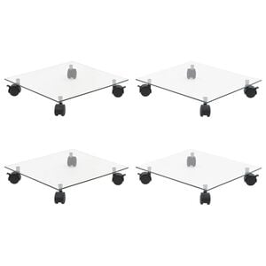 vidaXL Voz&iacute;ky na rostliny 4 ks 35 x 35 cm tvrzen&eacute; sklo čtvercov&eacute;