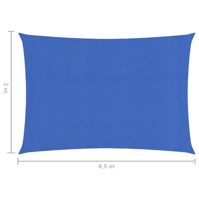 vidaXL Stínící plachta 160 g/m² modrá 2 x 4,5 m HDPE