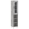 vidaXL Skř&iacute;ň highboard betonově &scaron;ed&aacute; 34,5x34x180 cm kompozitn&iacute; dřevo
