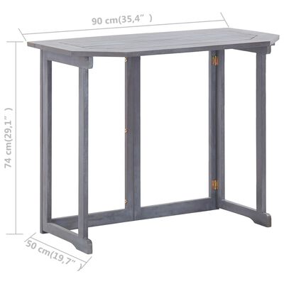 vidaXL Skládací stůl na balkón 90x50x74 cm masivní akáciové dřevo