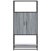 vidaXL Skříň highboard šedá sonoma 68x35x139cm kompozitní dřevo a kov