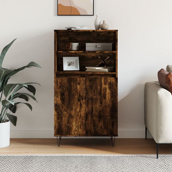 vidaXL Skř&iacute;ň highboard kouřov&yacute; dub 60 x 36 x 110 cm kompozitn&iacute; dřevo