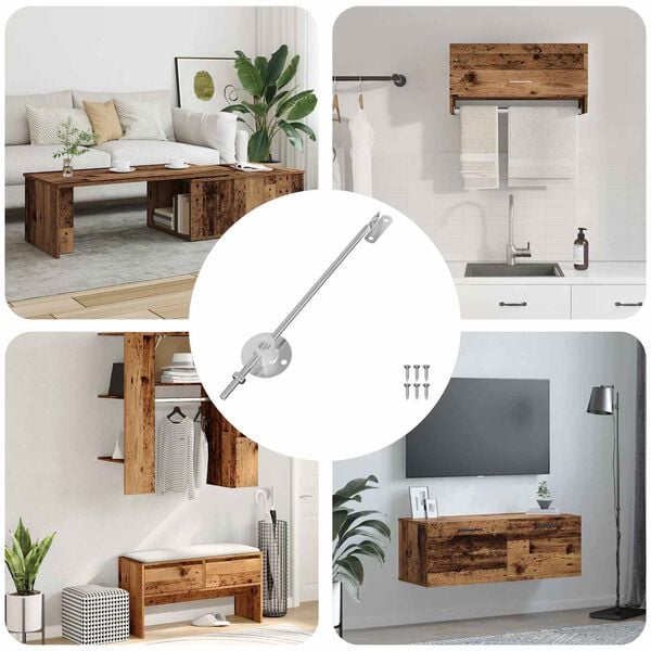 vidaXL Klapa pro podporu v&iacute;ka 12 pcs Stř&iacute;brn&aacute; 194 x 36 x 18 mm Železo