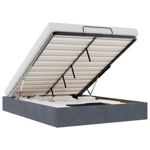 vidaXL Osmanský rám postele bez matrací tmavě šedá 140x200 cm samet