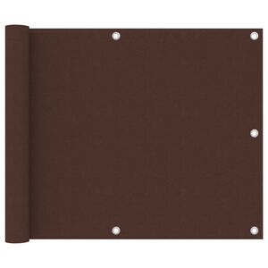 vidaXL Balk&oacute;nov&aacute; z&aacute;stěna hněd&aacute; 75 x 500 cm oxfordsk&aacute; l&aacute;tka