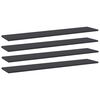 vidaXL Př&iacute;davn&eacute; police 4 ks &scaron;ed&eacute; 100 x 20 x 1,5 cm dřevotř&iacute;ska