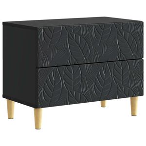 vidaXL Nočn&iacute; stolek Čern&aacute; 62 x 34,5 x 48 cm Kompozitn&iacute; dřevo
