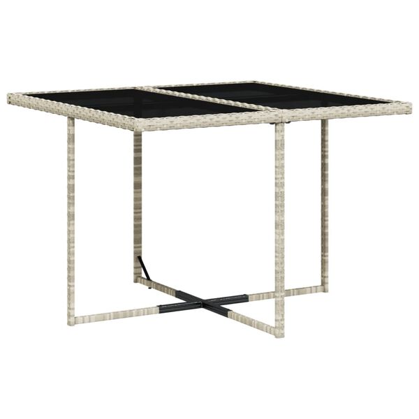 vidaXL 5d&iacute;ln&yacute; zahradn&iacute; j&iacute;deln&iacute; set s podu&scaron;kami světle &scaron;ed&yacute; polyratan