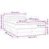 vidaXL Box spring postel s matrac&iacute; a LED tmavě zelen&aacute; 160x220 cm samet
