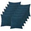 vidaXL Povlak na pol&scaron;t&aacute;ř 12 pcs HEERLEN Modr&aacute; 50 x 50 cm Samet