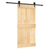 vidaXL Posuvn&eacute; dveře Přirozen&aacute; a čern&aacute; 100 x 210 cm