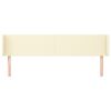 vidaXL Čelo postele typu u&scaron;&aacute;k kr&eacute;mov&eacute; 163x16x78/88 cm uměl&aacute; kůže