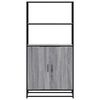 vidaXL Skříň highboard šedá sonoma 68x35x139cm kompozitní dřevo a kov