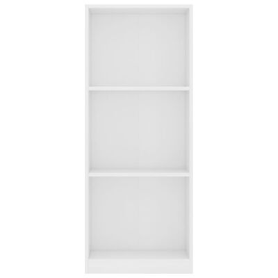 vidaXL 3patrová knihovna bílá 40 x 24 x 108 cm dřevotříska