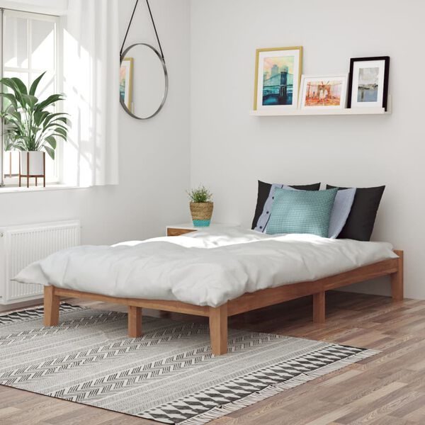 vidaXL R&aacute;m postele masivn&iacute; teakov&eacute; dřevo 120 x 200 cm