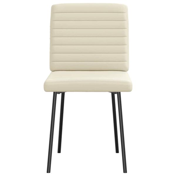 vidaXL J&iacute;deln&iacute; židle 2 ks kr&eacute;mov&eacute; uměl&aacute; kůže