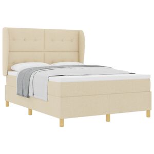 vidaXL Postel s boxspringem s čelo Kr&eacute;mov&aacute; 190 x 140 cm textil