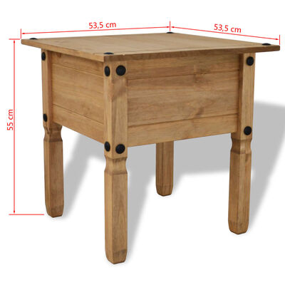 vidaXL Odkládací stolek mexická borovice Corona 53,5x53,5x55 cm
