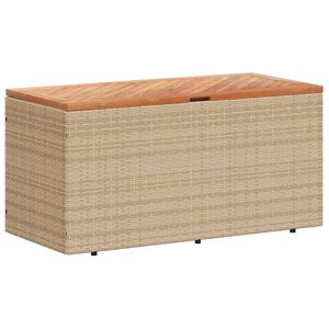 vidaXL Zahradn&iacute; &uacute;ložn&yacute; box b&eacute;žov&yacute; 110x50x54 cm polyratan a ak&aacute;cie