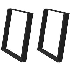 vidaXL Nohy k j&iacute;deln&iacute;mu stolu ve tvaru U, 2 ks, čern&eacute;, 80 x (72-73) cm, ocel