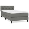 vidaXL Box spring postel s matrac&iacute; tmavě &scaron;ed&aacute; 90x200 cm textil