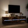 vidaXL N&aacute;stěnn&aacute; TV skř&iacute;ňka s LED kouřov&yacute; dub 180 x 31 x 45 cm