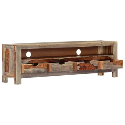 vidaXL TV stolek masivní sheeshamové dřevo 130 x 30 x 40 cm