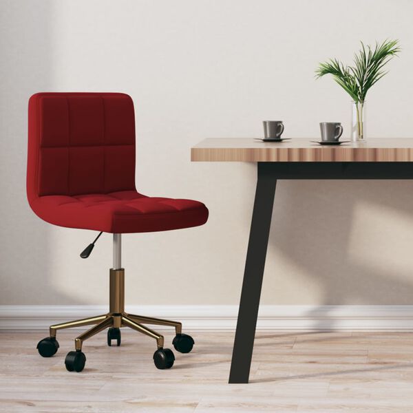 vidaXL Otočn&aacute; j&iacute;deln&iacute; židle v&iacute;nov&aacute; samet