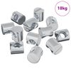 vidaXL Plechov&eacute; matice 4500 pcs Stř&iacute;brn&aacute; M6 x 12 mm Kov