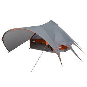 vidaXL Teepee stan pro 7 osob &Scaron;ed&aacute; a oranžov&aacute; 600 x 600 x 347 cm