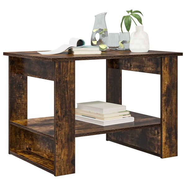 vidaXL Konferenčn&iacute; stolek Kouřov&yacute; dub 72 x 50 x 50 cm kompozitn&iacute; dřevo