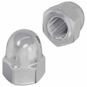 vidaXL Hex ka&scaron;tanov&eacute; matice 2 pcs Stř&iacute;brn&aacute; m8 Kov