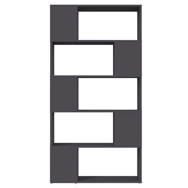 vidaXL Knihovna / dělic&iacute; stěna &scaron;ed&aacute; 80 x 24 x 155 cm dřevotř&iacute;ska