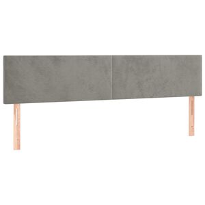 vidaXL Čela postele světle &scaron;ed&aacute; 180x5x78/88 cm samet