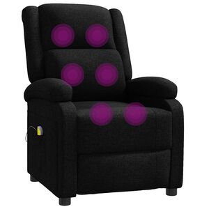 vidaXL Mas&aacute;žn&iacute; křeslo u&scaron;&aacute;k čern&eacute; textil