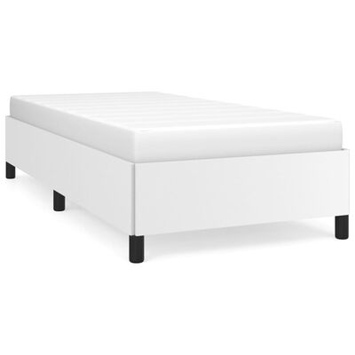 vidaXL Rám postele bílý 90 x 200 cm umělá kůže