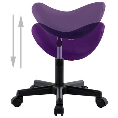 vidaXL Pracovní stolička fialová umělá kůže