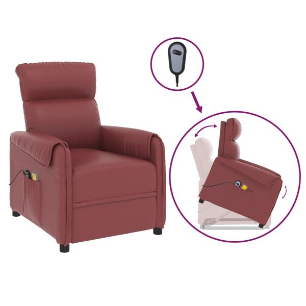 vidaXL Zvedac&iacute; mas&aacute;žn&iacute; křeslo v&iacute;nov&eacute; uměl&aacute; kůže