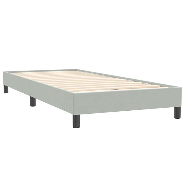 vidaXL Postel Box Spring bez matrace Světle šedá 90x220 cm Samet