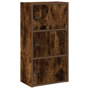 vidaXL Knihovna kouřov&yacute; dub 40x24x77 cm kompozitn&iacute; dřevo