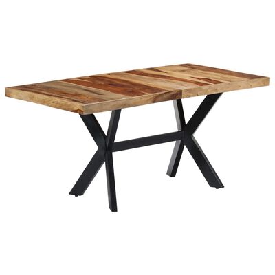 vidaXL Jídelní stůl 140 x 70 x 75 cm masivní sheeshamové dřevo