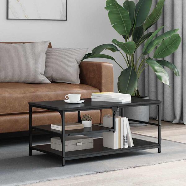 vidaXL Konferenční stolek Černý dub 90 x 49 x 40 cm kompozitní dřevo