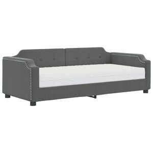 vidaXL V&aacute;lenda s matrac&iacute; tmavě &scaron;ed&aacute; 80 x 200 cm textil