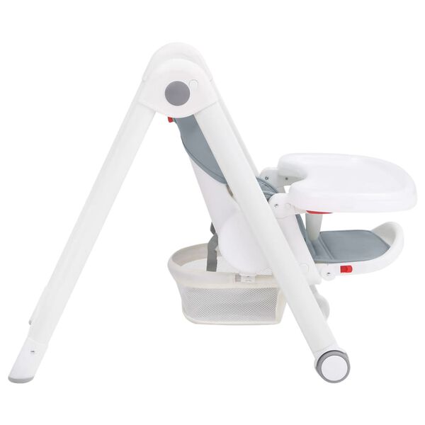 vidaXL Dětsk&aacute; j&iacute;deln&iacute; židlička &scaron;ed&aacute; hlin&iacute;k