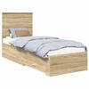 vidaXL R&aacute;m postele Sonoma dub a stř&iacute;brn&aacute; 70 x 190 cm Kompozitn&iacute; dřevo