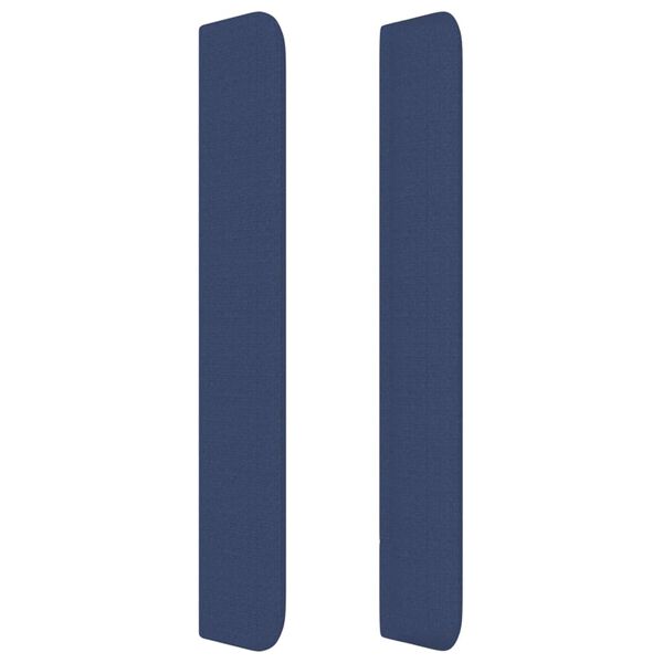 vidaXL Čelo postele typu ušák modré 83x16x118/128 cm textil