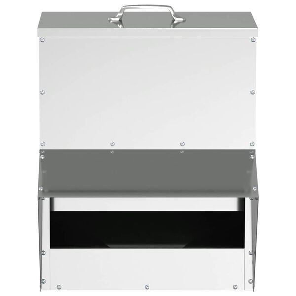 vidaXL Krm&iacute;tko pro slepice Stř&iacute;brn&aacute; 20 x 25 x 35 cm Pozinkovan&aacute; ocel